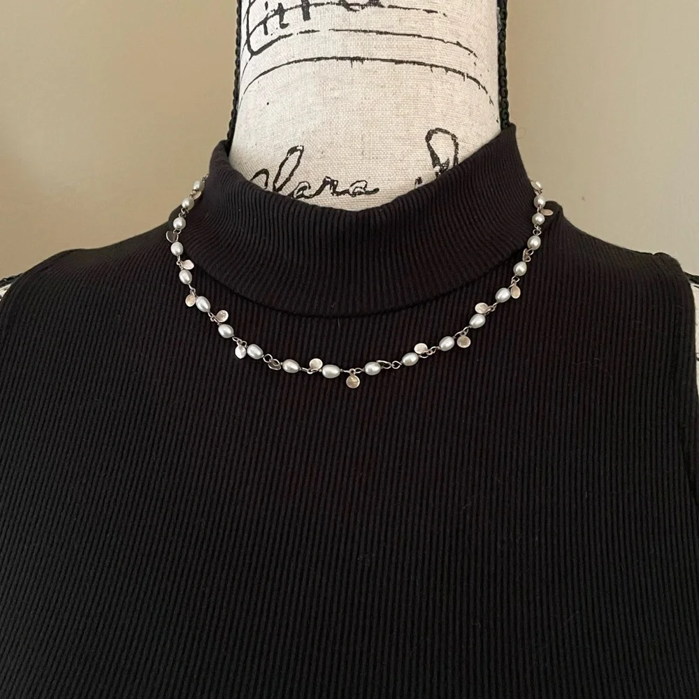 Silpada Sterling Silver and Freshwater Pearl Wisdom Necklace